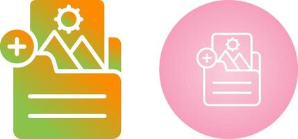 Document Insert Image Vector Icon