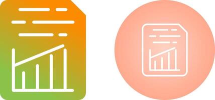 Document Insert Graph Vector Icon