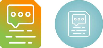 Document Insert Comment Vector Icon