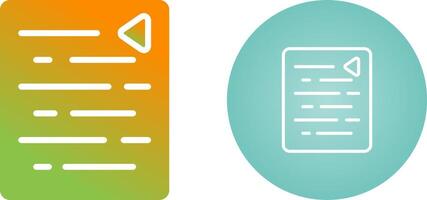 Document Outdent Vector Icon