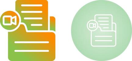 Document Insert Video Vector Icon