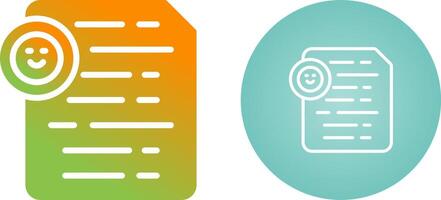 Document Insert Emoji Vector Icon