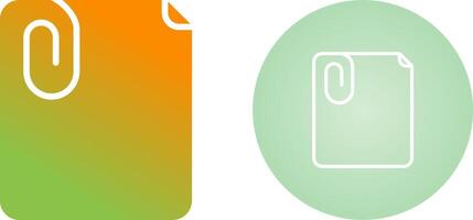 Paperclip with paper Vector Icon
