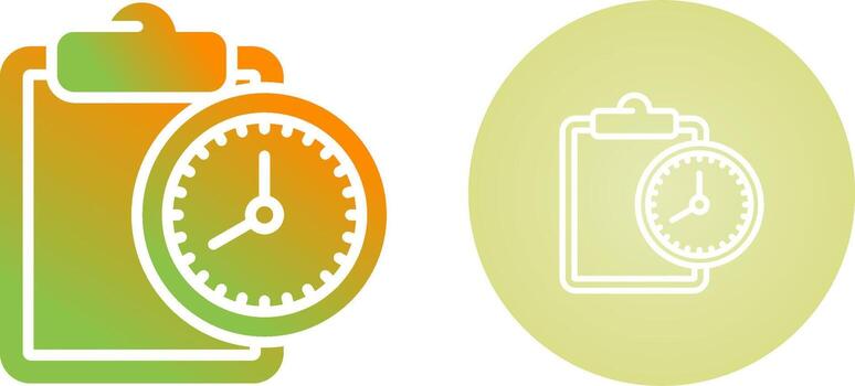 Clipboard with clock Vector Icon