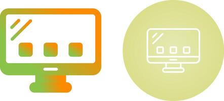 icono de vector de computadora de escritorio
