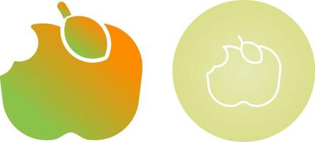 Apple Eaten Vector Icon