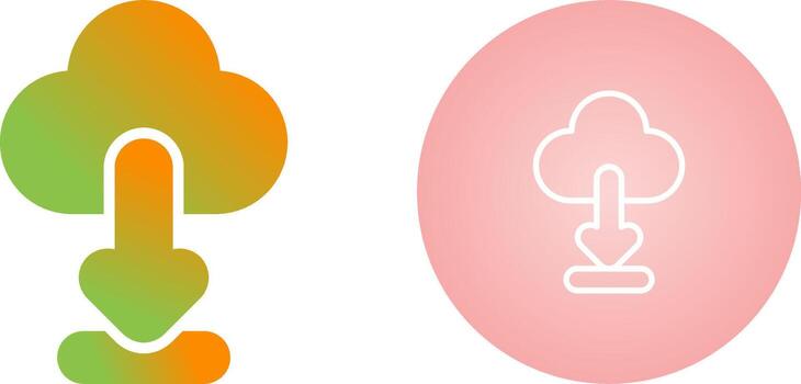 Cloud Download Vector Icon