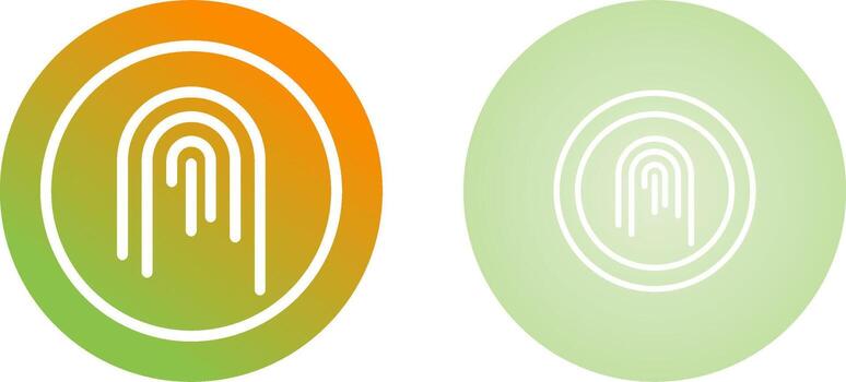 icono de vector de huella digital