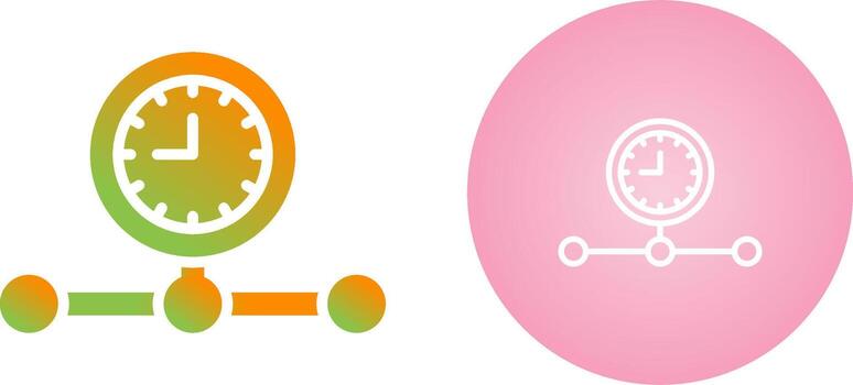 icono de vector de línea de tiempo