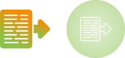 Document Export Vector Icon