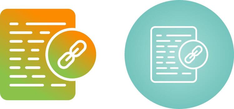 Document Link Vector Icon