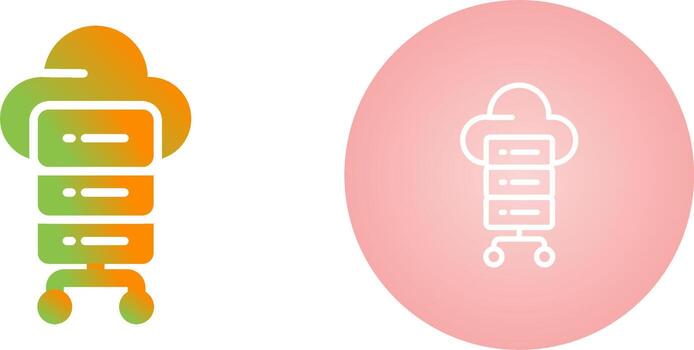 icono de vector de computación en la nube