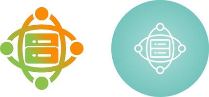 Cluster Server Vector Icon