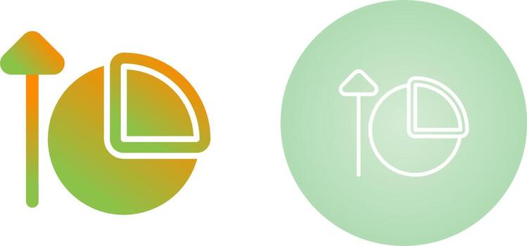 gráfico creciente vector icono