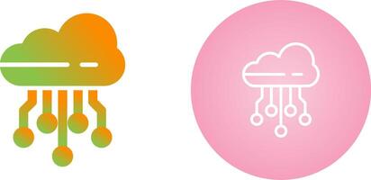 icono de vector de computación en la nube