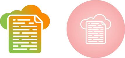 Cloud Data Vector Icon