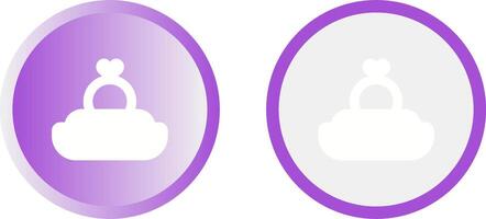 Heart Shaped Ring Vector Icon