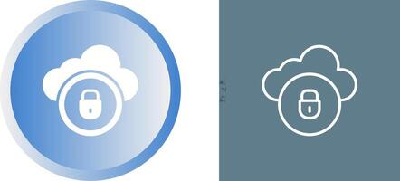 icono de vector de seguridad en la nube