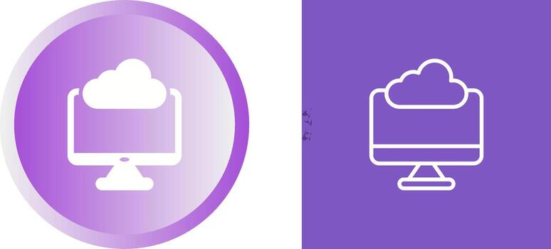 icono de vector de computación de borde