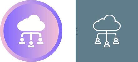 Cloud Collaboration Vector Icon