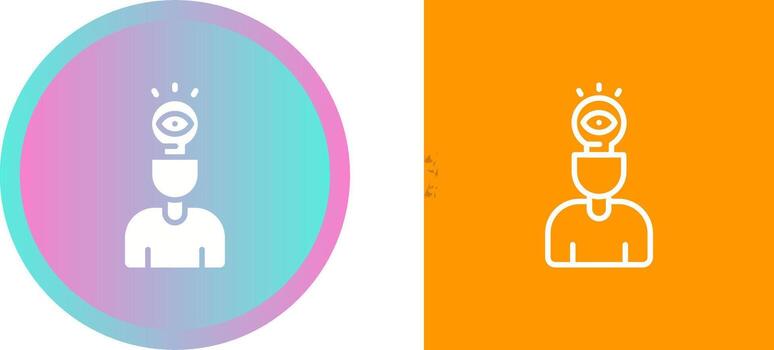 visual pensando vector icono