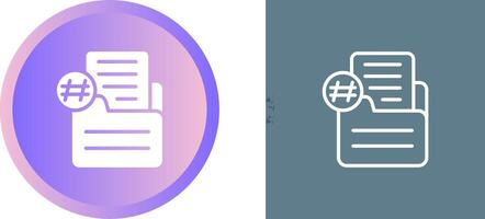 Document Numbering Vector Icon