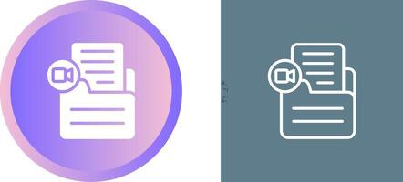 Document Insert Video Vector Icon