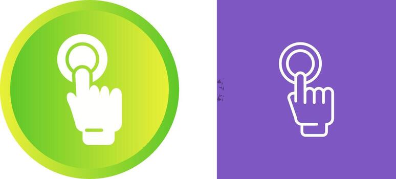 empujar botón vector icono