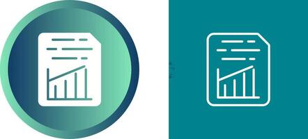Document Insert Graph Vector Icon