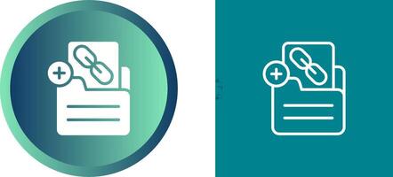 Document Insert Link Vector Icon
