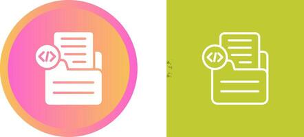 Document Insert Code Vector Icon