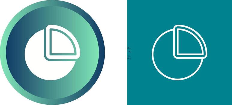 icono de vector de gráfico circular