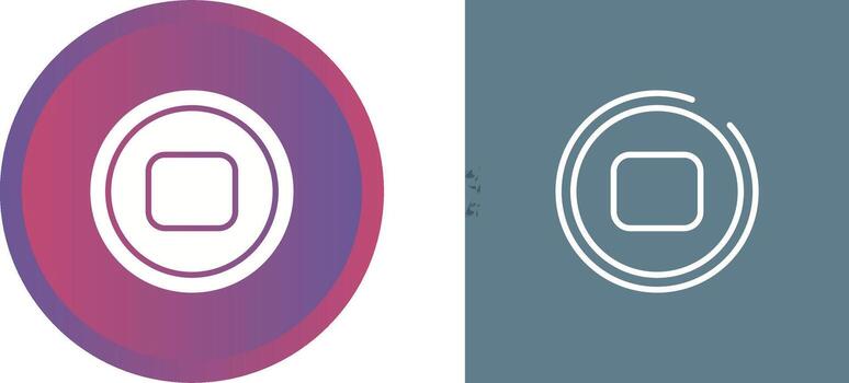 Stop Button Vector Icon