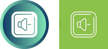 volumen abajo cuadrado vector icono