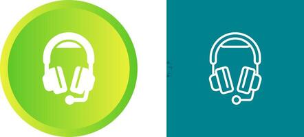 Headphones with Microphone Vector Icon