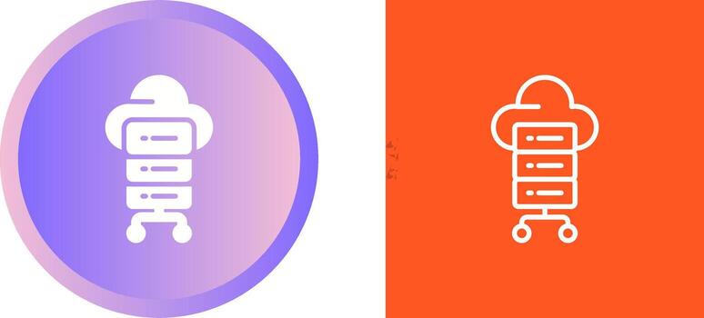 icono de vector de computación en la nube