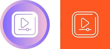 Video Play Square Vector Icon