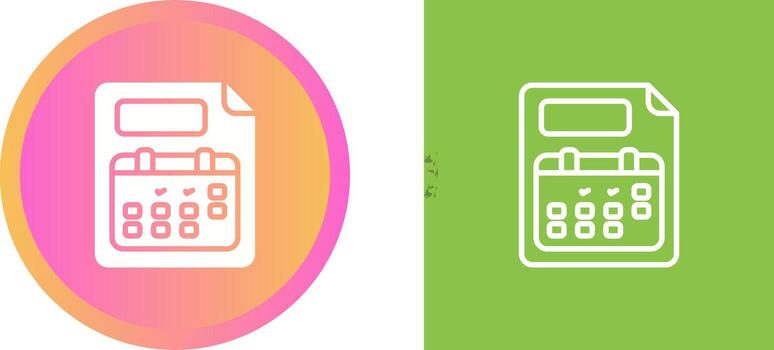 Planner Vector Icon