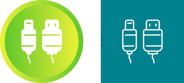 icono de vector de cable usb