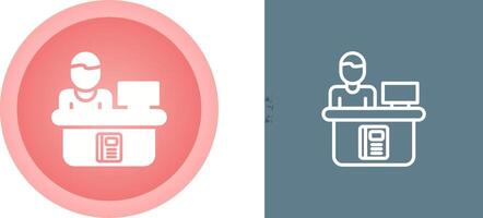 Library Reference Desk Vector Icon