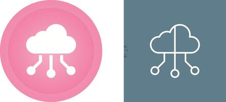 Hybrid Cloud Vector Icon