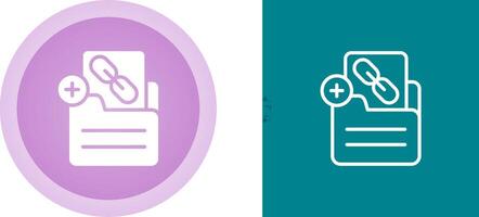 Document Insert Link Vector Icon