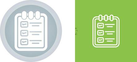 Memo pad with checklist Vector Icon
