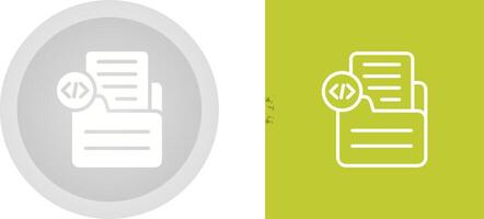 Document Insert Code Vector Icon
