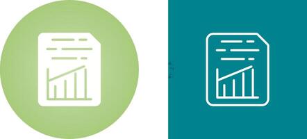 Document Insert Graph Vector Icon
