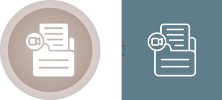Document Insert Video Vector Icon