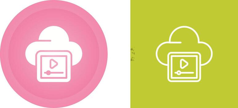 vídeo hospedaje vector icono