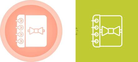Notebook with Ribbon Vector Icon