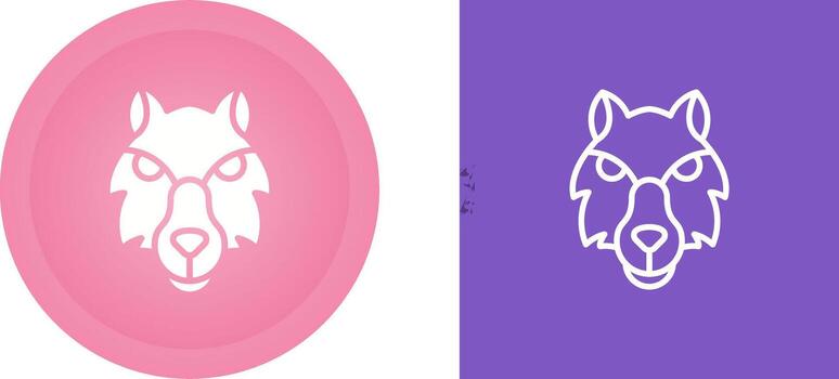 icono de vector de lobo