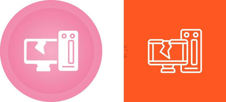 icono de vector de computadora de escritorio